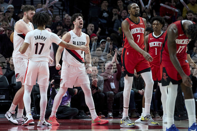 APTOPIX Rockets Trail Blazers Basketball