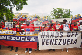 South Africa-Venezuela-Protest