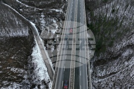 Правец - автомагистрала "Хемус" - изглед - зима