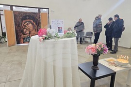 Петрич - гробищен парк - полагане на урната с праха на ветерана Димитър Аврамов