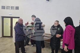 Петрич - гробищен парк - полагане на урната с праха на ветерана Димитър Аврамов