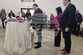 Петрич - гробищен парк - полагане на урната с праха на ветерана Димитър Аврамов