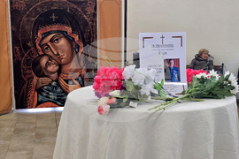 Петрич - гробищен парк - полагане на урната с праха на ветерана Димитър Аврамов