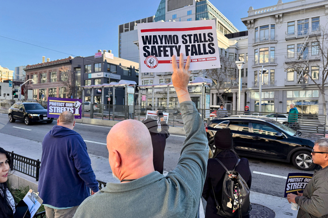 California Waymo Protest