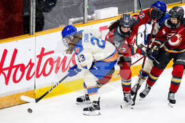 PWHL Goldeneyes Charge Hockey