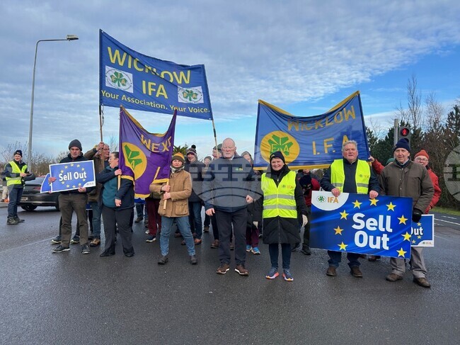 Хиляди ирландски фермери протестират срещу търговското споразумение на ЕС с Меркосур 