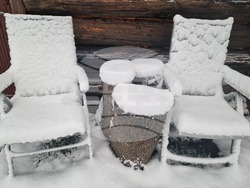 Разград - зима - обстановка