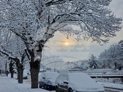 Разград - зима - обстановка