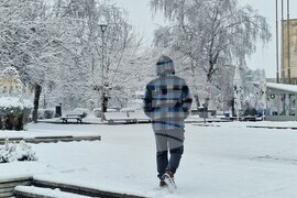 Разград - зима - обстановка