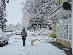 Разград - зима - обстановка