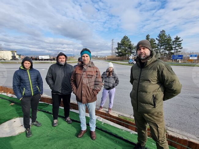 Ямбол - пътен ремонт - протест