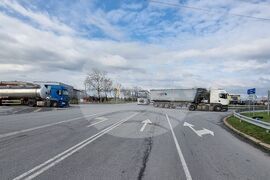 Ямбол - пътен ремонт - протест