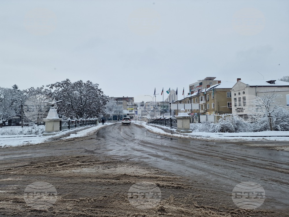 Разград - улици - сняг - почистване