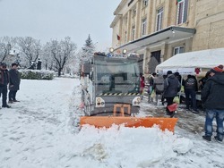 Разград - улици - сняг - почистване