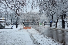 Разград - улици - сняг - почистване