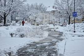 Разград - улици - сняг - почистване