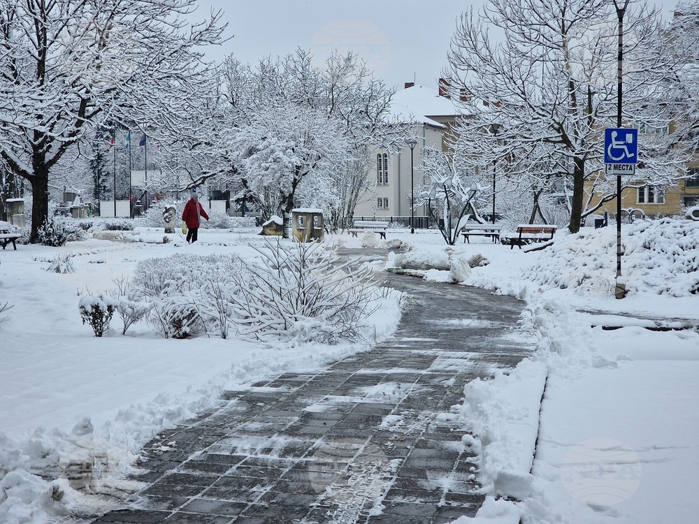 Разград - улици - сняг - почистване