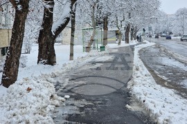 Разград - улици - сняг - почистване