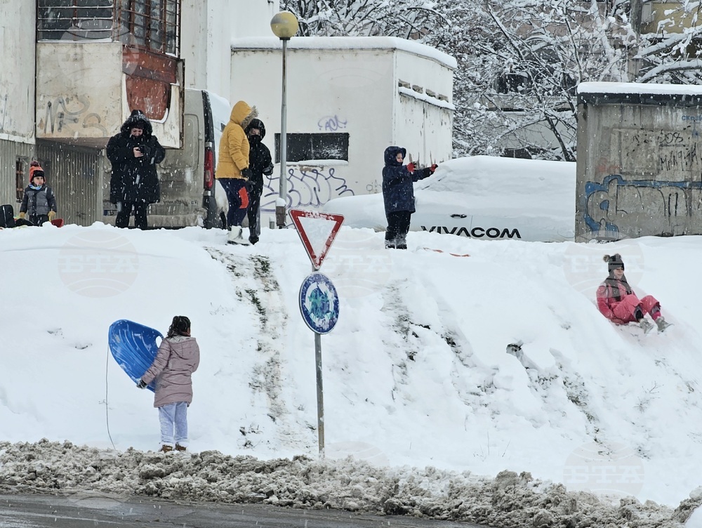 Русе - зима - сняг - обстановка