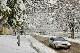 Русе - зима - сняг - обстановка