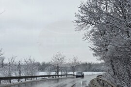 Добрич - улици - парк - сняг