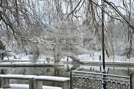 Добрич - улици - парк - сняг