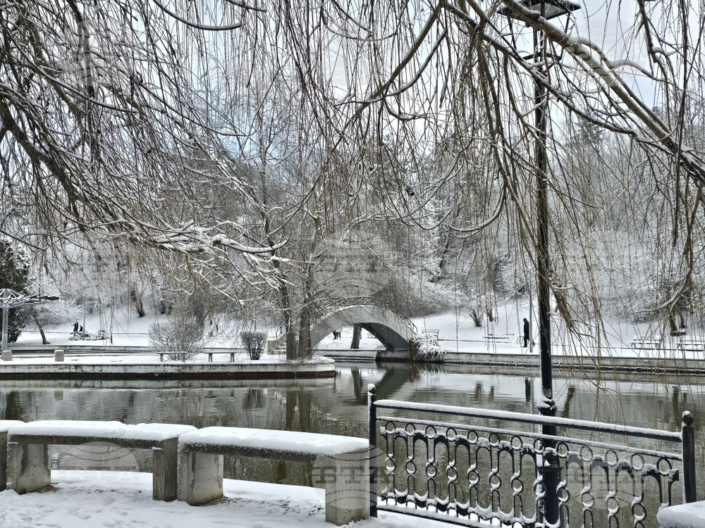 Добрич - улици - парк - сняг