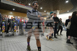 Britain No Trousers Tube Ride