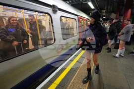Britain No Trousers Tube Ride