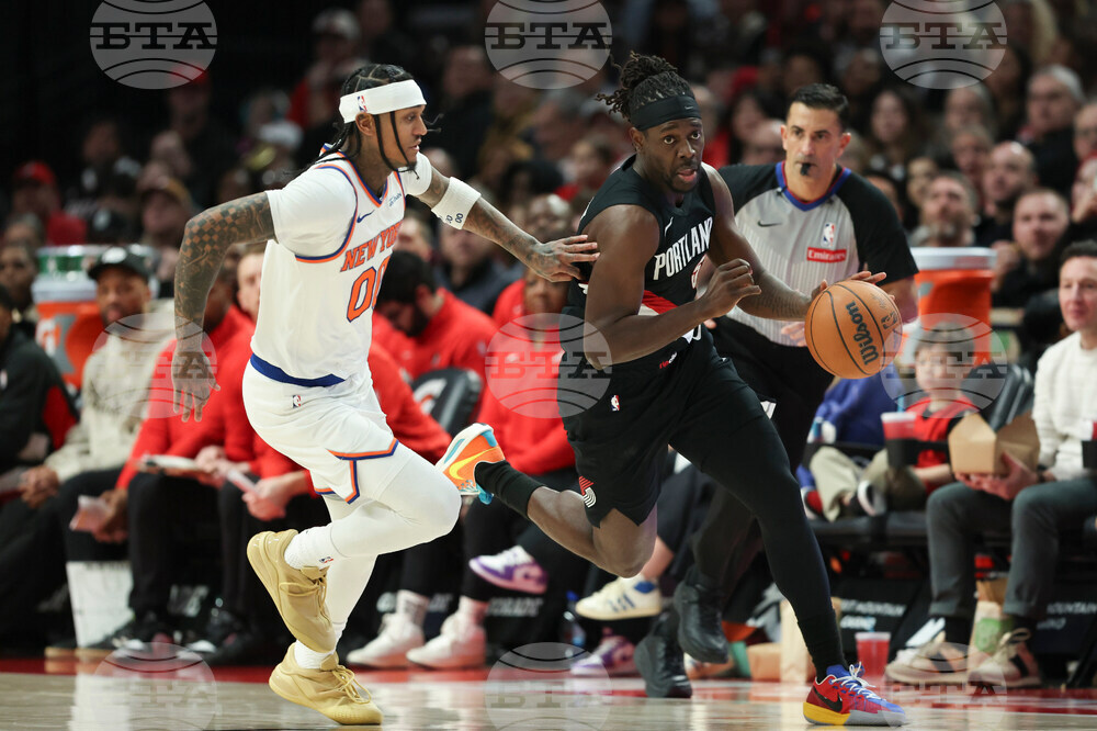 Knicks Trail Blazers Basketball