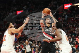 Knicks Trail Blazers Basketball