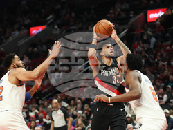 Knicks Trail Blazers Basketball