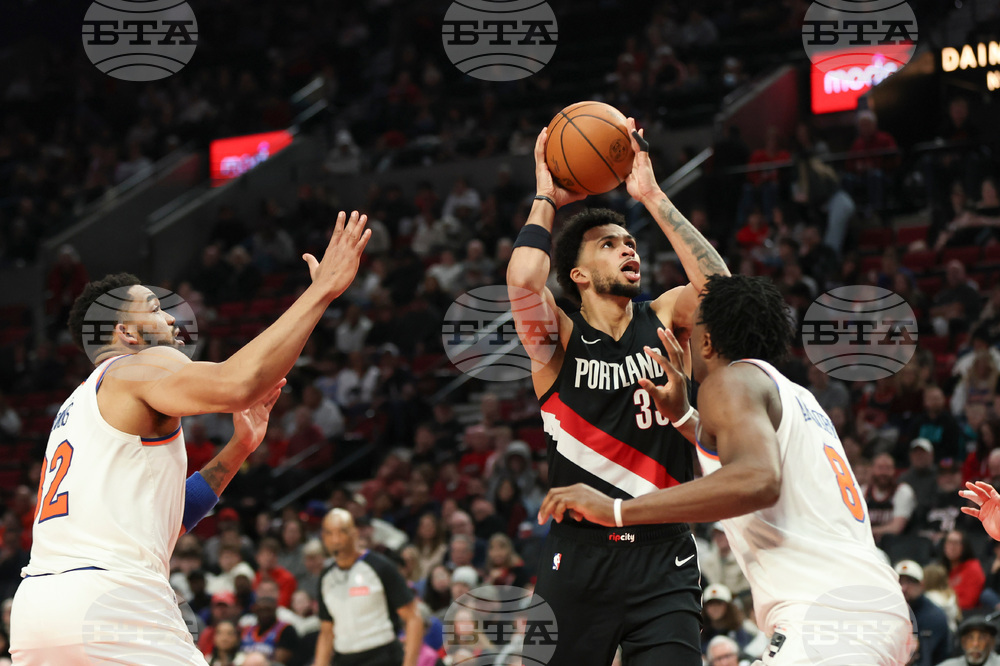 Knicks Trail Blazers Basketball