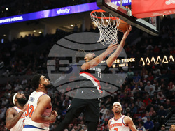 Knicks Trail Blazers Basketball