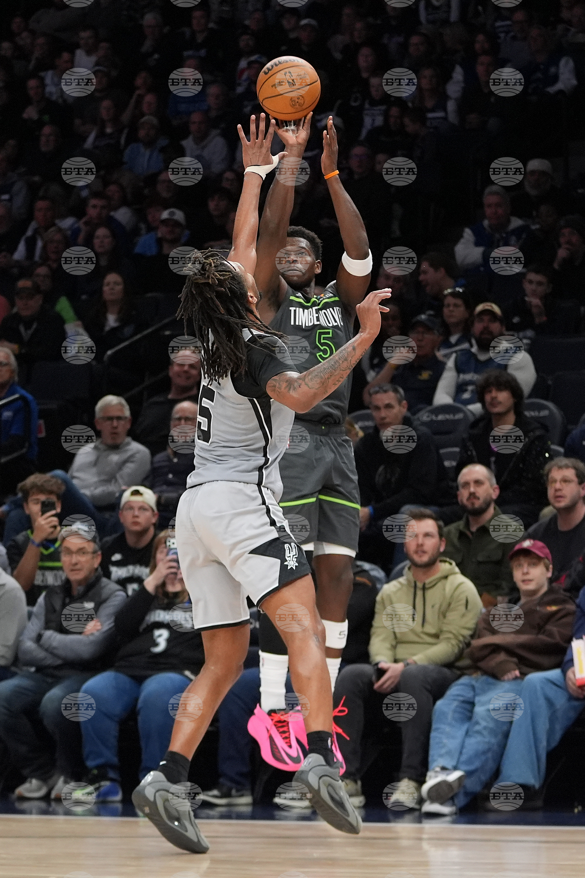 Spurs Timberwolves Basketball