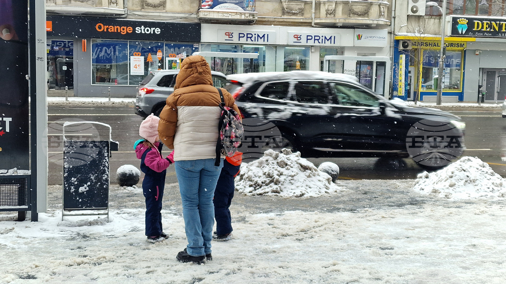 Румъния - Букурещ - зимна обстановка