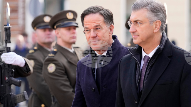 Хърватия е надежден съюзник на Украйна; Русия няма да ни разубеди да помагаме, каза генералният секретар на НАТО Марк Рюте в Загреб