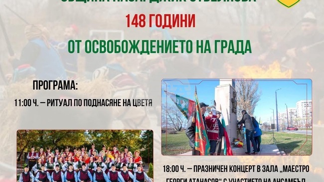 Пазарджик отбелязва 148 години от освобождението на града с поклонение и концерт
