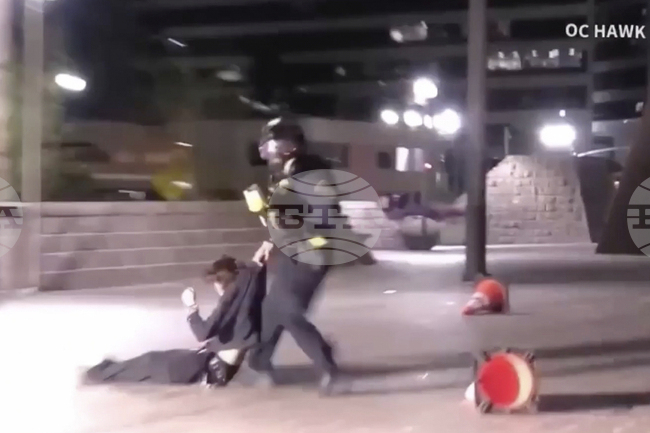 California Protester Injured