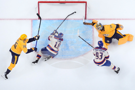 APTOPIX Oilers Predators Hockey