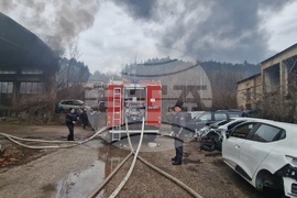 Троян - пожар - склад за текстилни материали