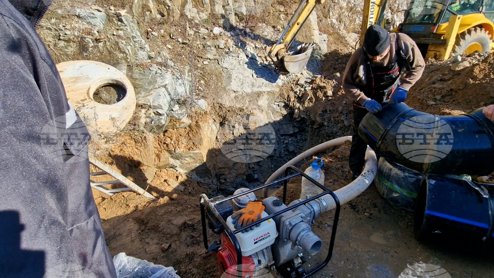 Рудозем - авария - водопровод