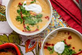 Food - Root Vegetable- Cheddar Soup