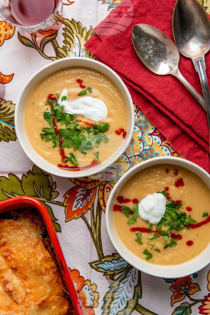 Food - Root Vegetable- Cheddar Soup