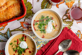 Food - Root Vegetable- Cheddar Soup