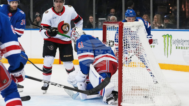 Отава вкара осем гола при победа над Ню Йорк Рейнджърс в Националната хокейна лига