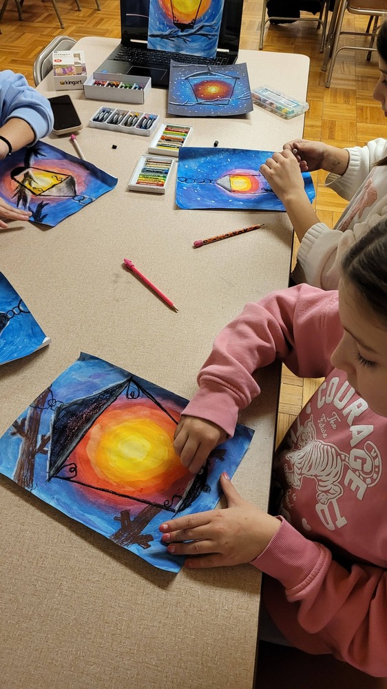 Творческо занимание с рисуване имаха ученици от Българското училище в Индиана, Индианаполис, САЩ