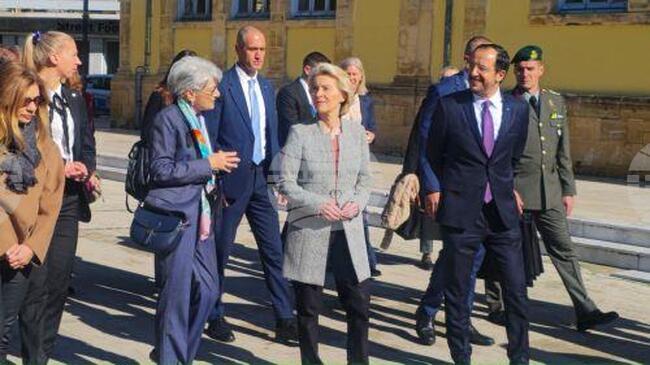 КНА: Решението на кипърския въпрос е абсолютен приоритет на ЕС, каза Фон дер Лайен след посещение в буферната зона в Никозия