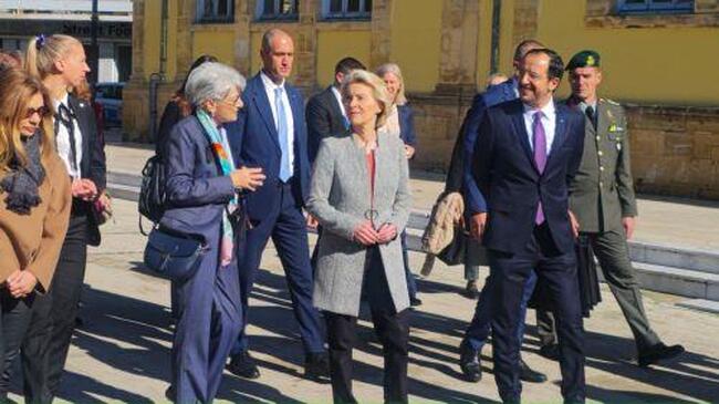 КНА: Решението на кипърския въпрос е абсолютен приоритет за ЕС, каза Фон дер Лайен след посещение в буферната зона в Никозия