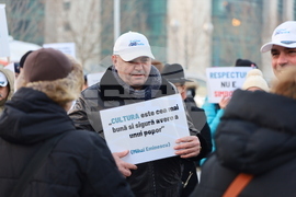 Румъния - Букурещ - синдикати в културата - протест